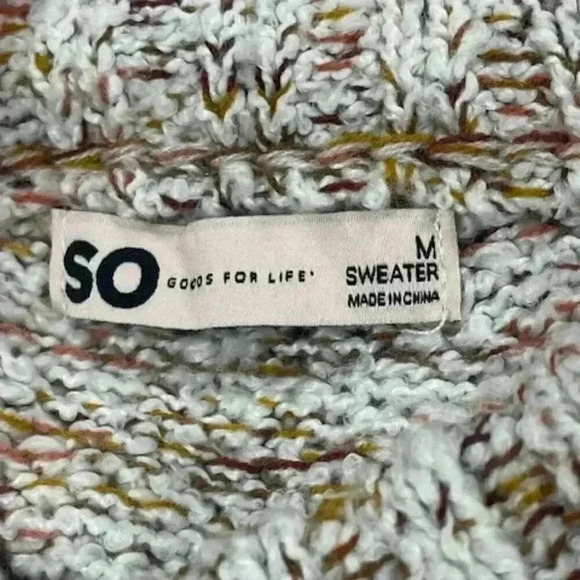 SO Good for Life Cropped Sweater Womens Med Pullover Long Sleeve Chunky Knitted - Picture 3 of 8